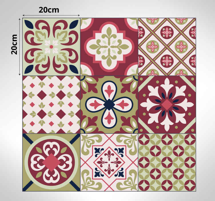 Mozaic multicolor cu covor de diferite stiluri - TenStickers