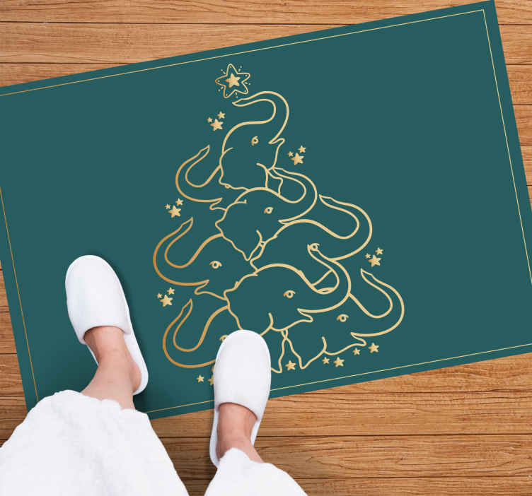 Fil ağacı simülasyonu Noel pvc halı - TenStickers
