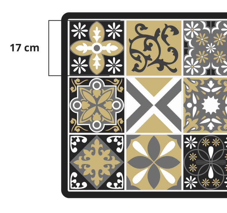 Dywan winylowy w kolorze złota i srebra - TenStickers