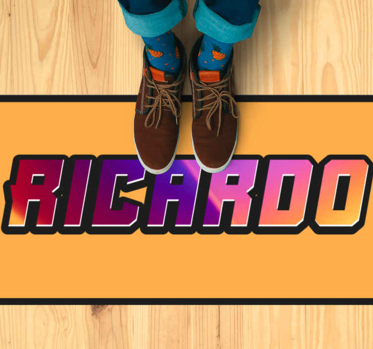 Tapete desportivo neon personalizado com nome personalizado - TenStickers