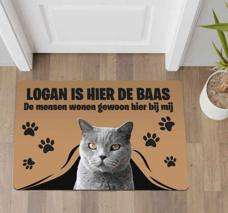 Aanpasbare vinyl tapijt huisdier is de baas - TenStickers