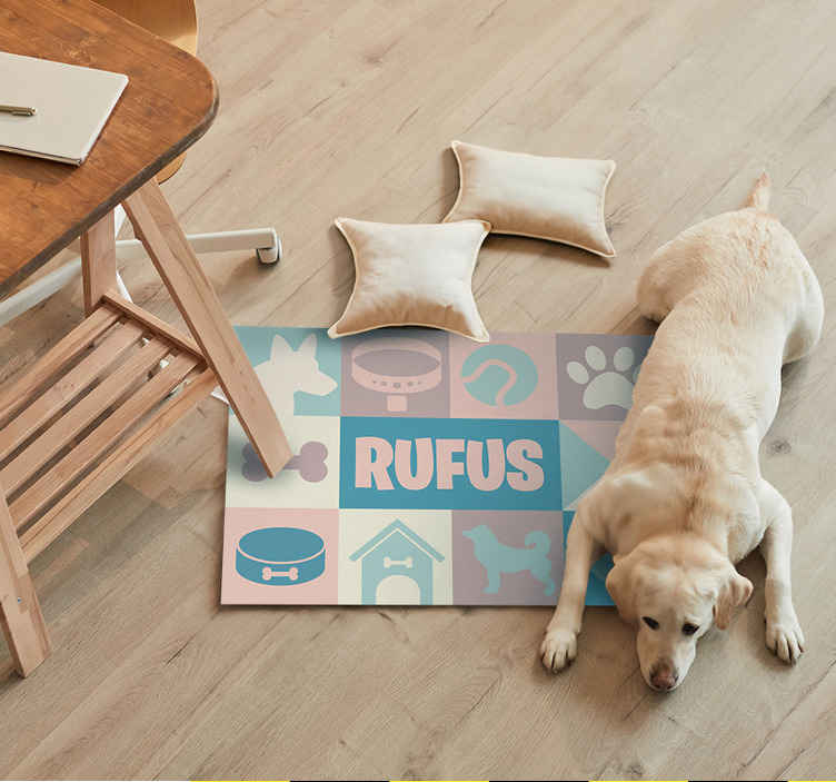 Tapete vinílico animais cães personalizados - TenStickers