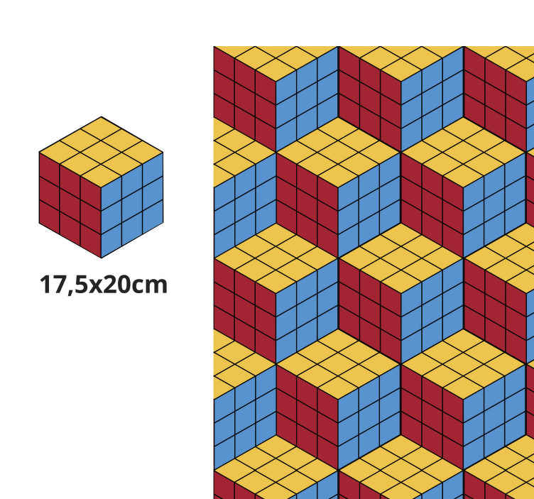 Rubik cube original pattern retro rug - TenStickers