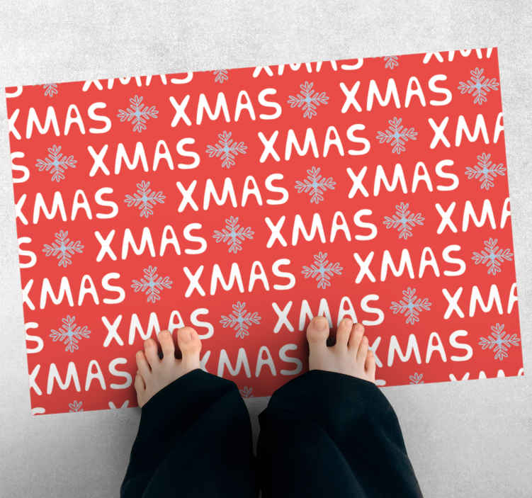 Noel pvc halı festif noel deseni - TenStickers