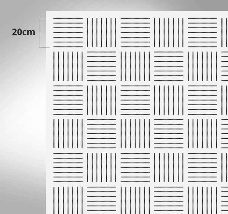 Nordic lines pattern kitchen vinyl rug - TenStickers