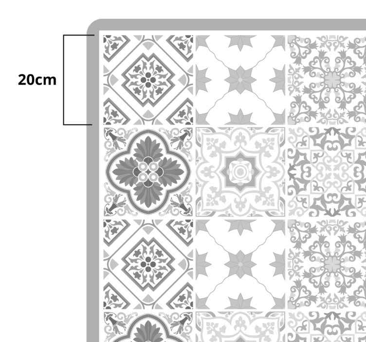 Maroccan gray shade tiles bathroom flooring - TenStickers