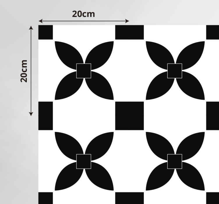 Vinyl Teppich Küche Schwarz bedruckt - TenStickers