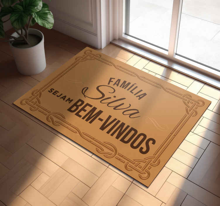 Tapete vinílico entrada família bem-vinda  - TenStickers