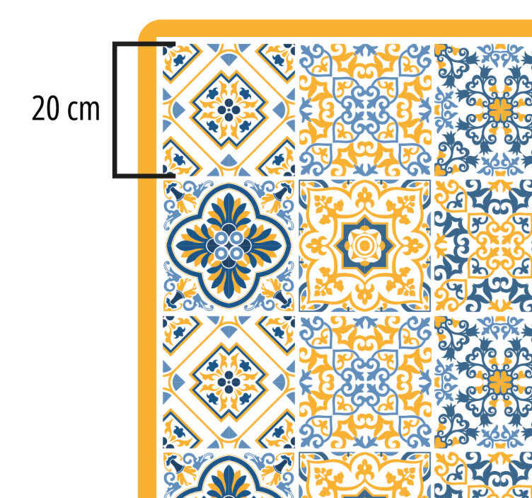 Colorful southern pattern bathroom flooring - TenStickers