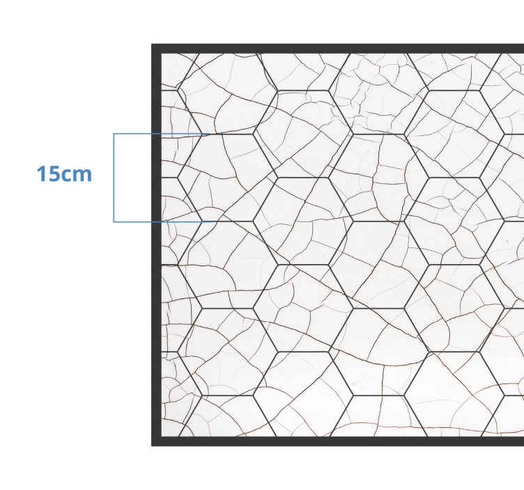 Covor de gresie portelan hexagonale de culoare gri deschis - TenStickers