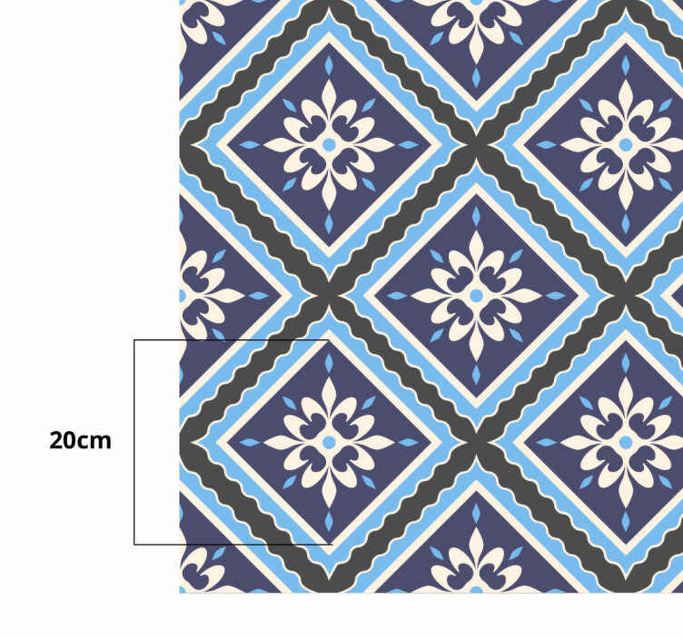 Grey tile pattern vinyl carpet - TenStickers