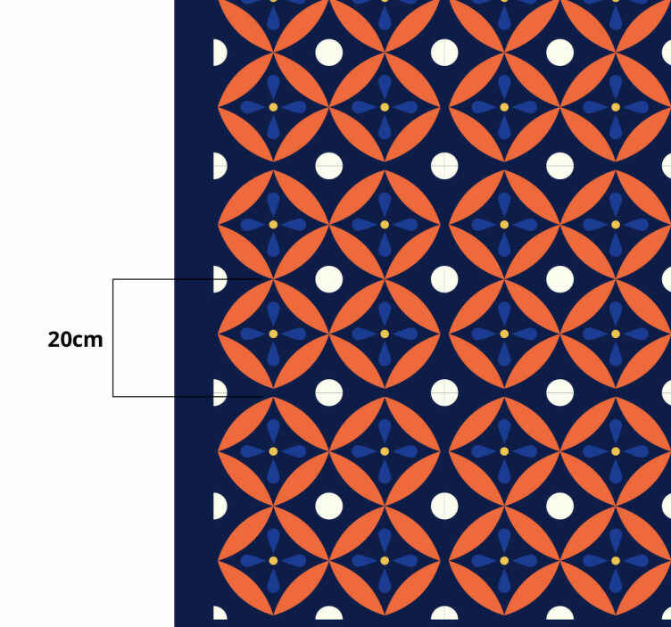 Geometrisesti kuvioitu näyttö vinyylimatto geometrinen - Tenstickers
