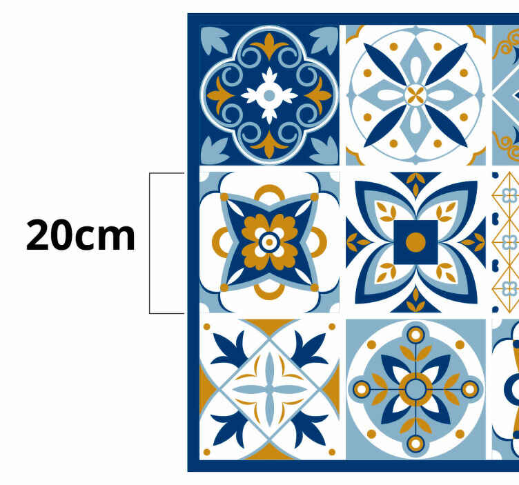 Keramiek geïnspireerd vinyl tapijt tegels - TenStickers