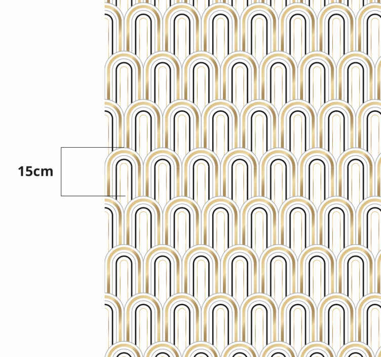 Arch Pattern Design geometric vinyl rug - TenStickers