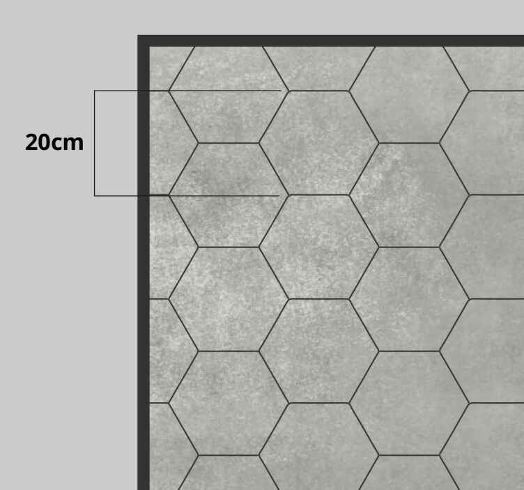 Covor textură hexagonală piatră gri - TenStickers