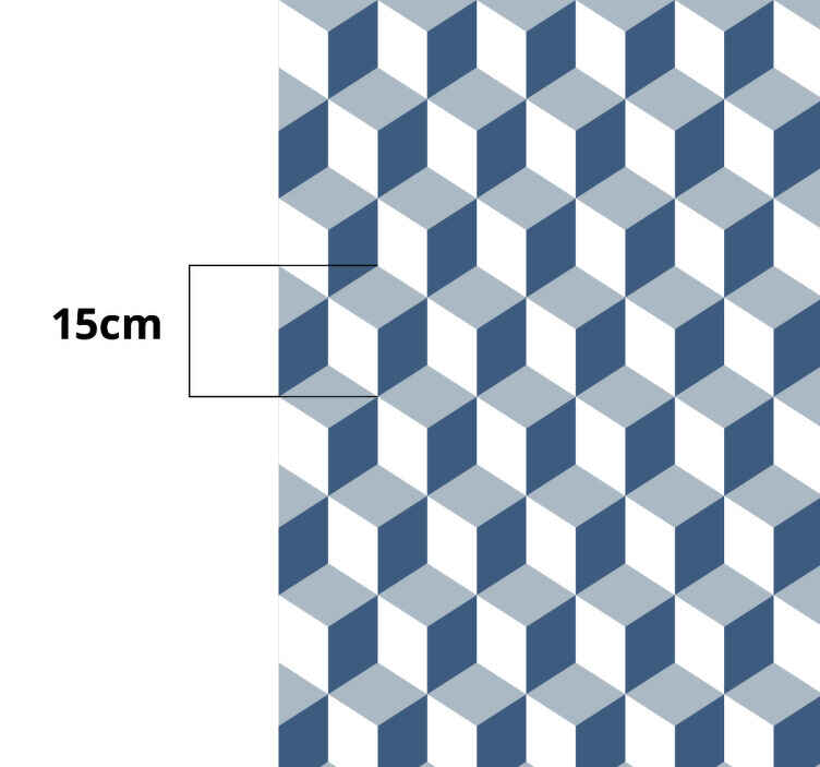 Kubusvormig patroon vinyl tapijt geometrisch - TenStickers