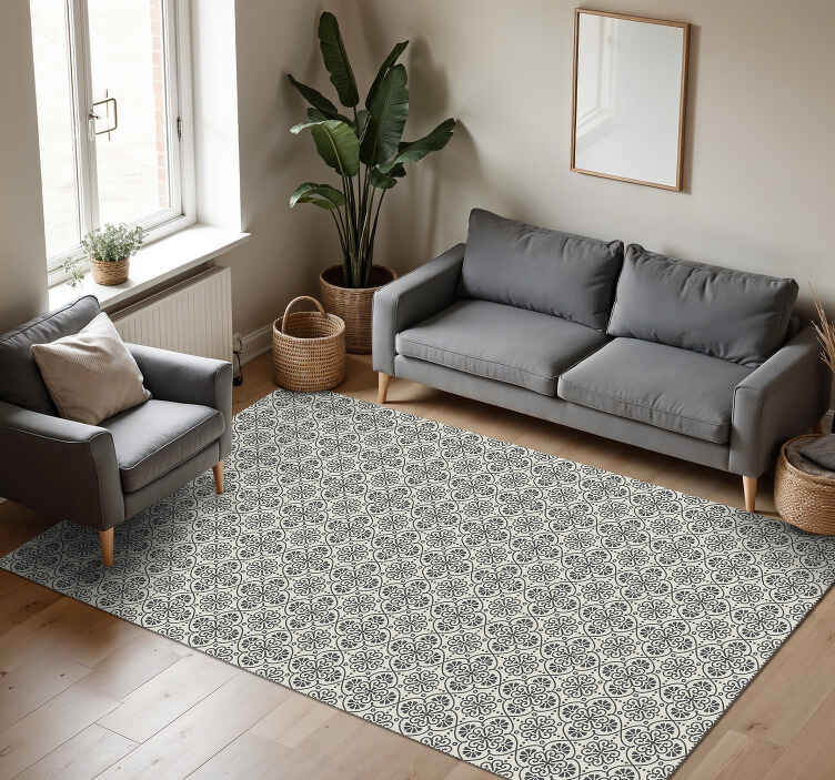 Alfombra vinílica mosaico patrón mosaico elegante - TenVinilo