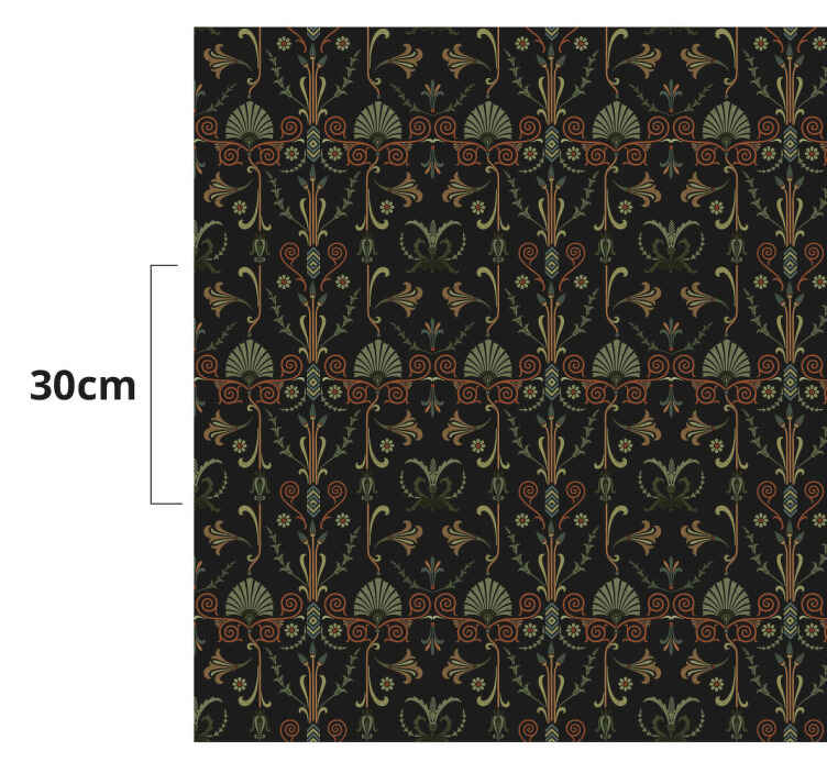 Ornate botanical patterns Vintage style rug - TenStickers