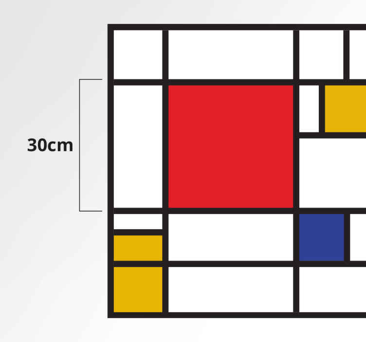 Mondrian art geometrijski sagovi - TenStickers