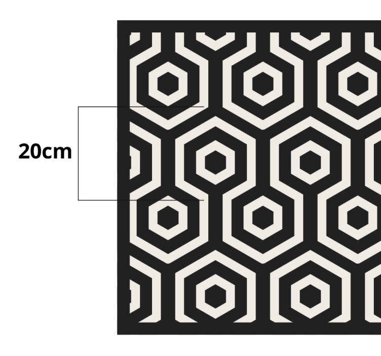 Alfombra vinílica baño hidráulica figuras geométricas - TenVinilo