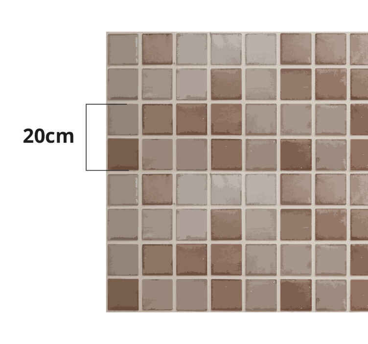 Ceramic squares pattern tile carpet - TenStickers