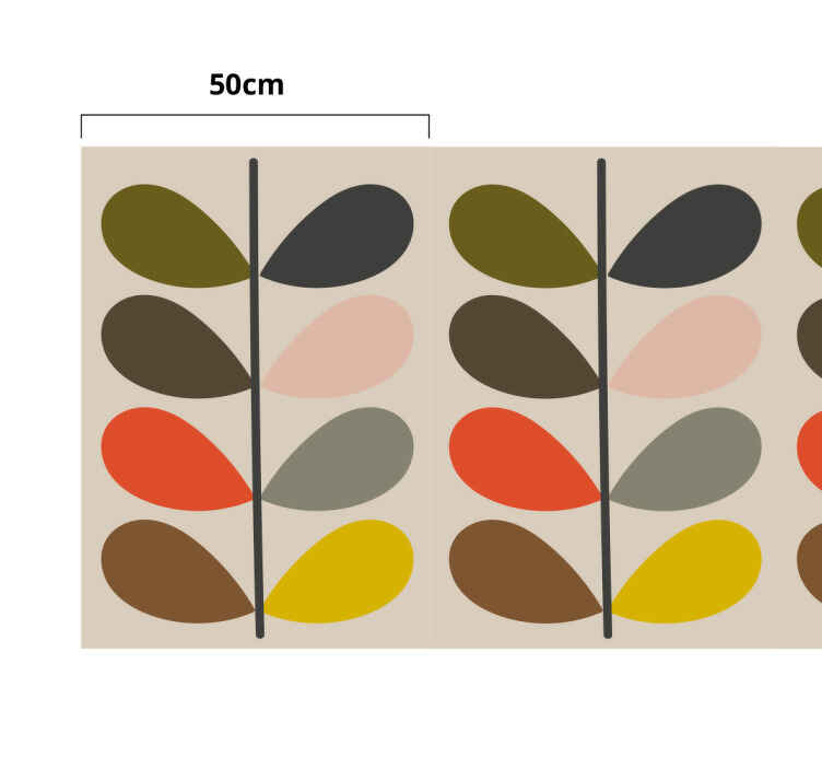 Moderna vinil preproga orla kiely - TenStickers