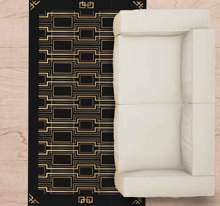 Elegant Geometric Patterns modern vinyl rug - TenStickers