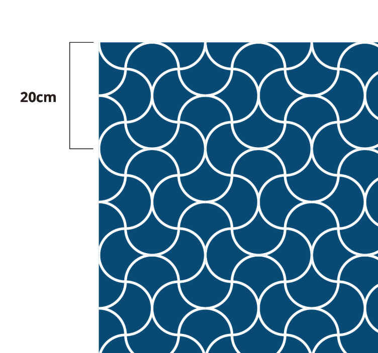 Geometrisch golfpatroon vinyl tapijt badkamer - TenStickers