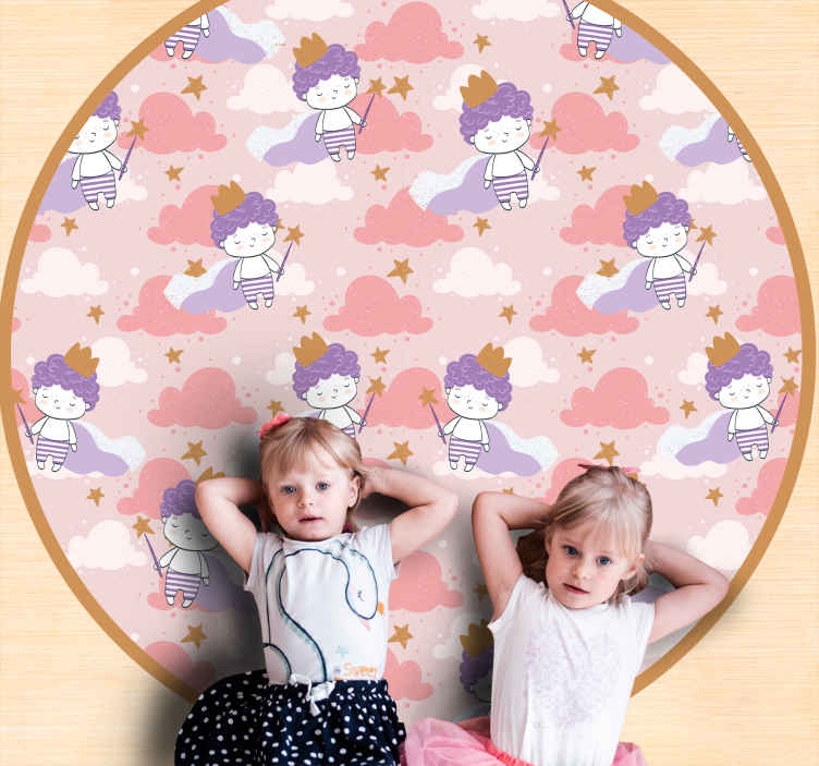 Alfombra vinílica infantil reino de las nubes mágicas - TenVinilo
