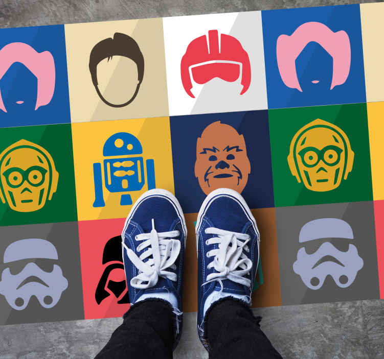 Alfombra vinílica juvenil arte colorido - TenVinilo