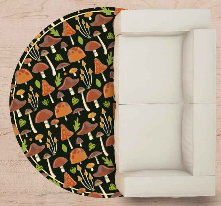 Appelsinsopp og grønne blader vinyl teppe blomster og planter - Tenstickers