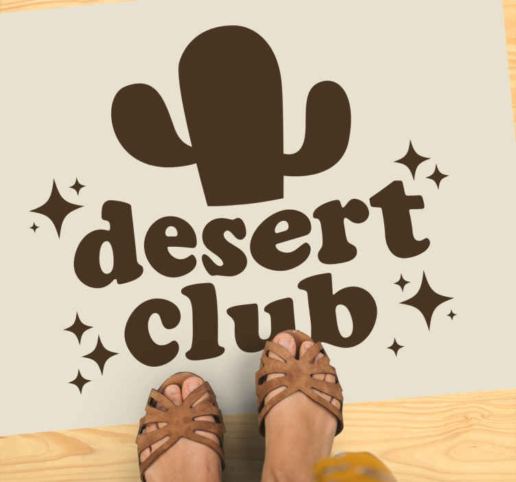 Tappeto in vinile per salone Club del deserto psichedelico