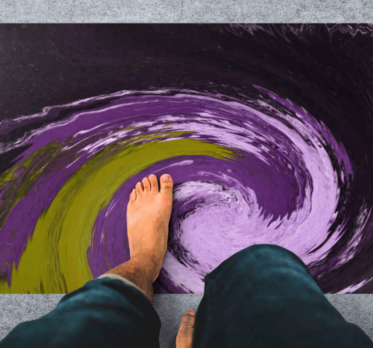 Psychedelic painted texture vintage rug - TenStickers