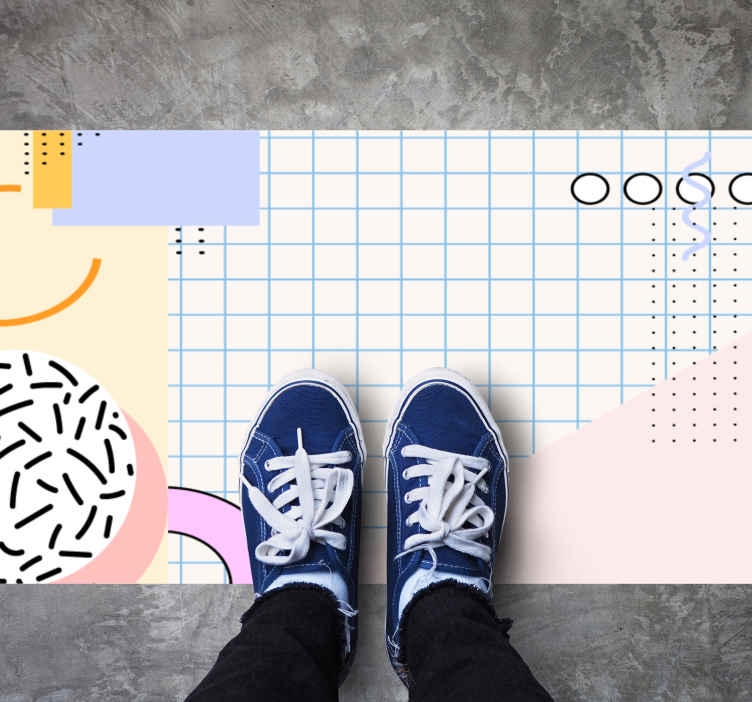 Modern abstrakt Vinylmatta geometrisk - Tenstickers