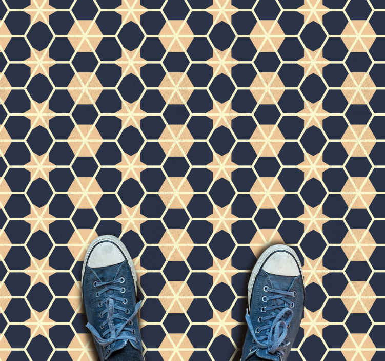 Tappeto in vinile salone Esagoni contrastanti art deco