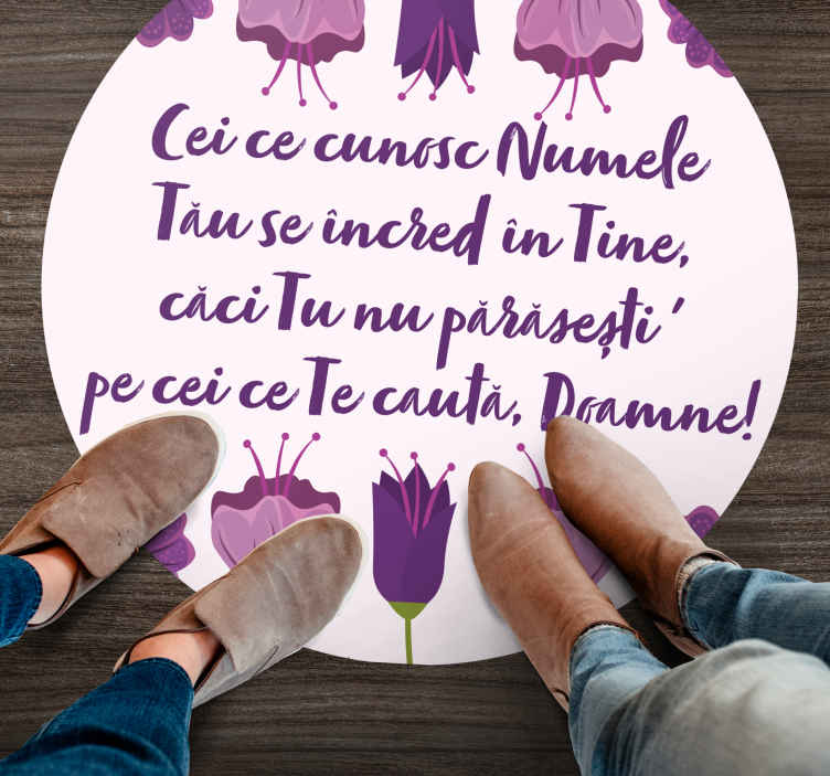 Covor personalizat motivațional mesaj biblic - TenStickers
