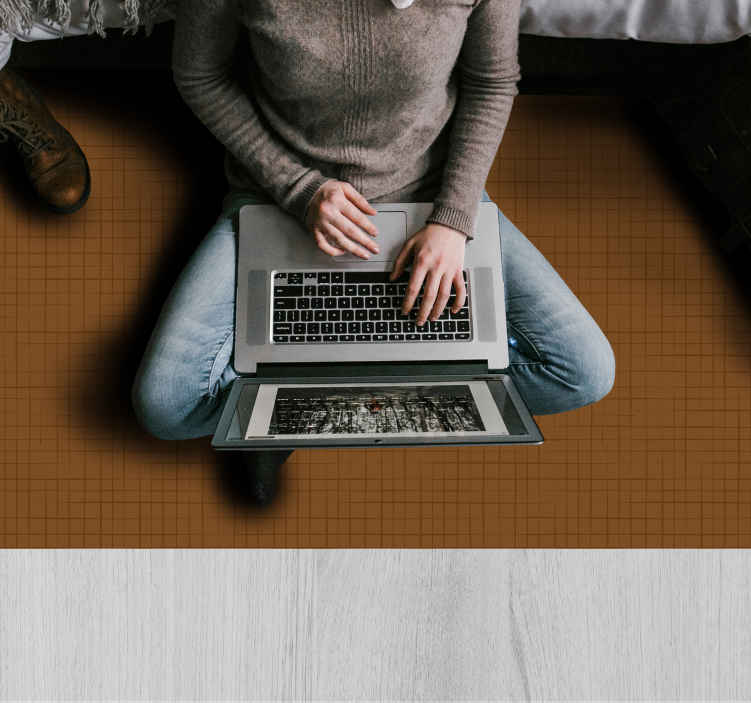 Tappeto in vinile per salone Effetto tessuto japandi style