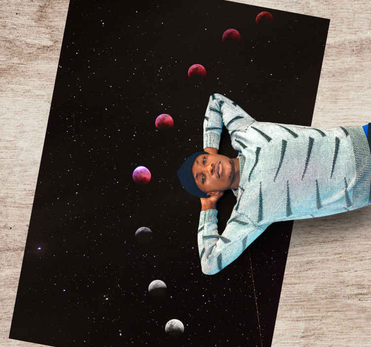 Planetary Alignment vinyl rug - TenStickers