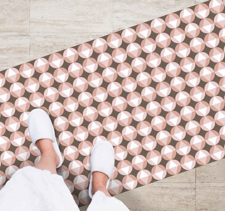 Tappeto in pvc nordico Motivo rosa in stile scandinavo