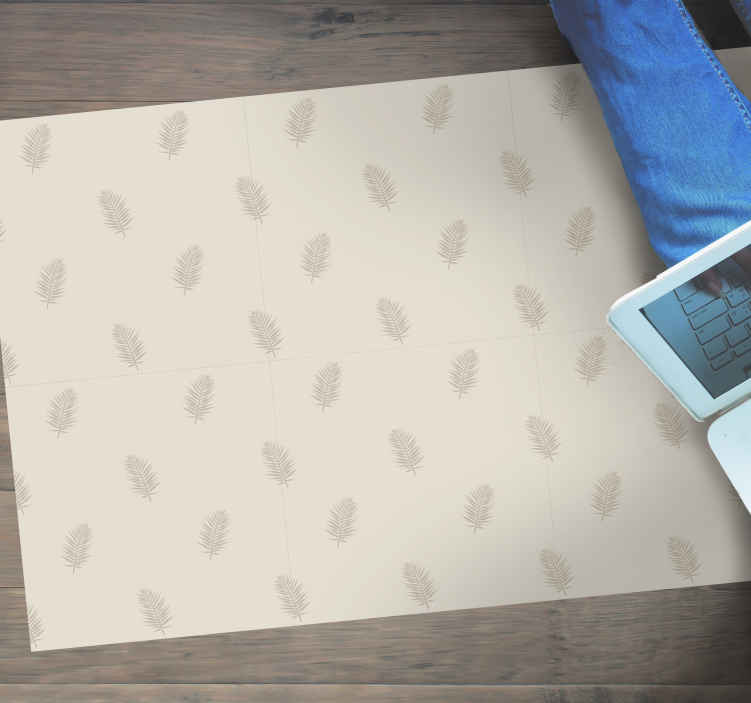 Lehtikuvioinen aksentti luonto vinyylimatto - Tenstickers