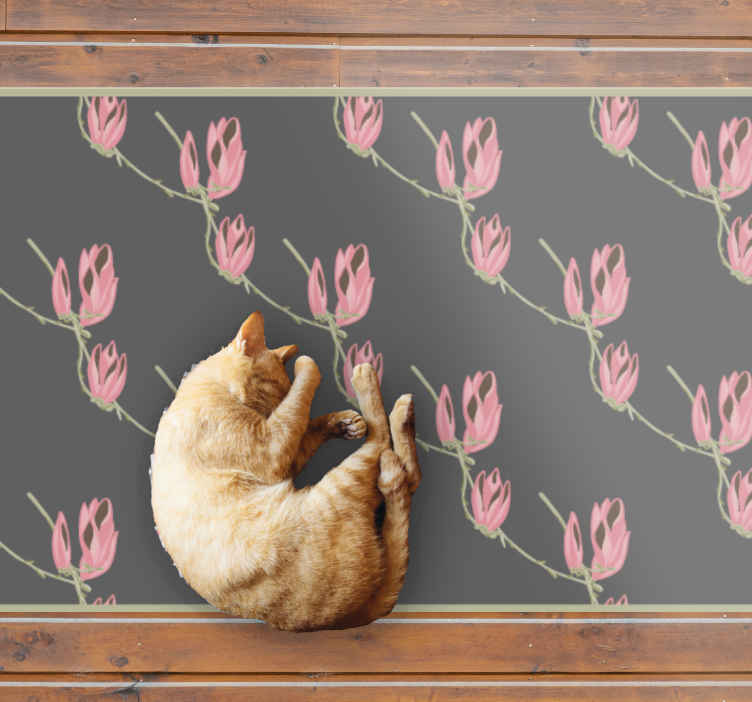 Vinyl tapijt Bloemen en planten Kleine magnolia roze - TenStickers