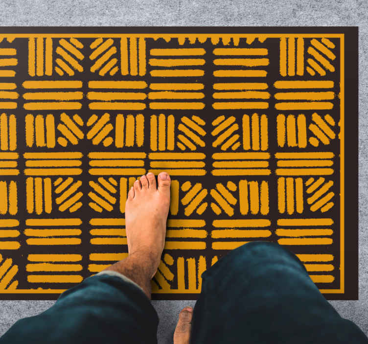 Tappeto in pvc moderno Arte astratta dorata in stile africano