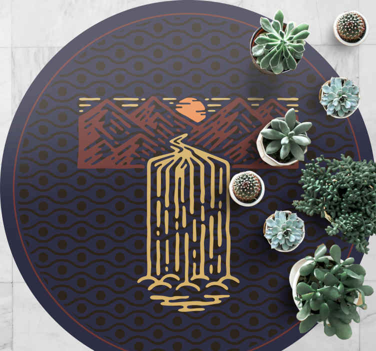 Tappeto natura in vinile Cascata astratta in stile africano