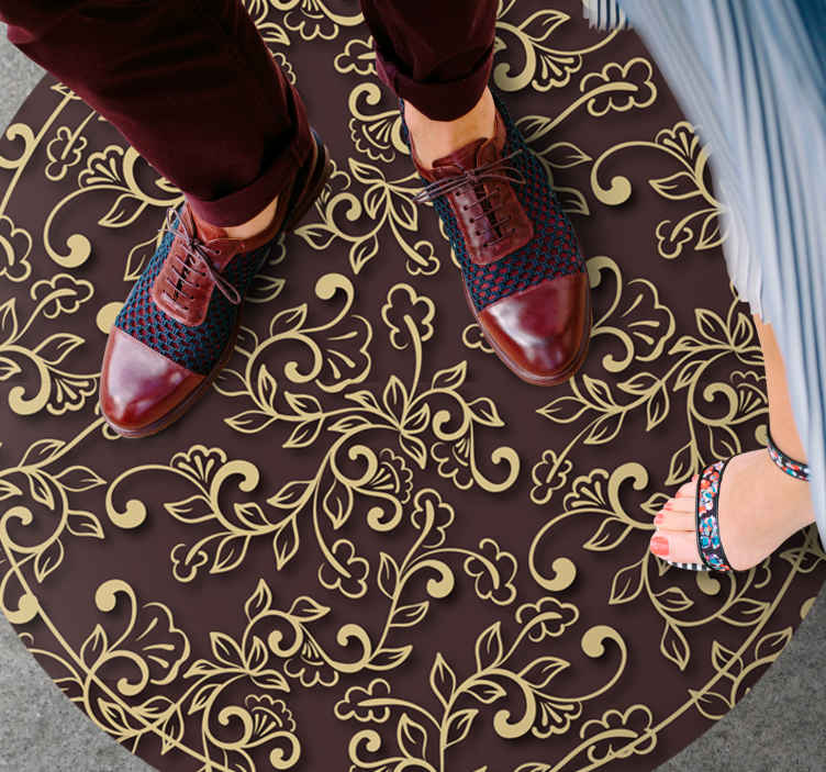 Ornate Swirl Pattern retro rug