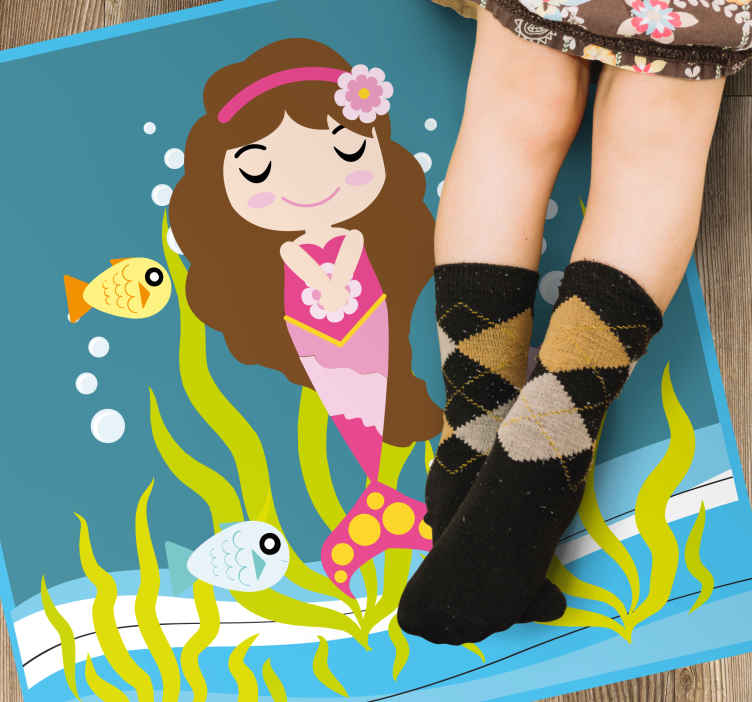 Tappeto in vinile bambini Splendida sirena