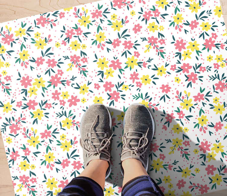Kleurrijke bloemen lente vinyl tapijt  - TenStickers