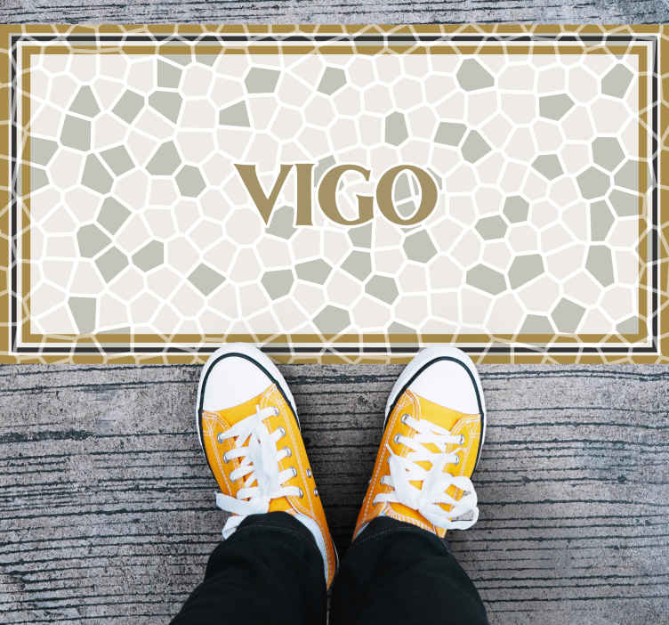 Alfombra de vinilo con frase Mosaico romano de vigo