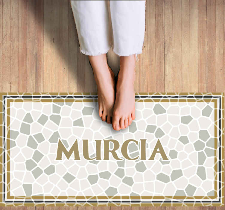 Alfombra de vinilo con frase Mosaico romano de murcia