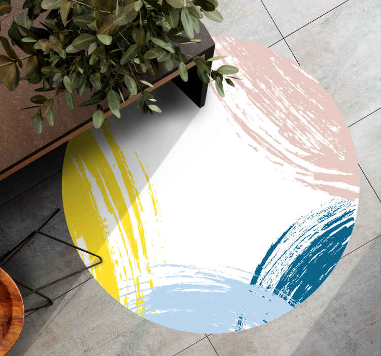 Tappeto in vinile per salone Macchie di stickers murali