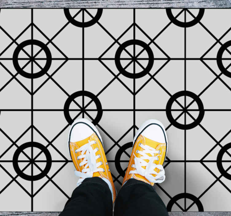 Vinylový koberec s geometrickými tvarmi dizajn - Tenstickers